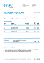 eww Abwasser Preisblatt 2023