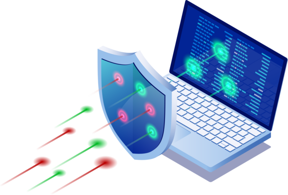 eww ITandTEL - Datensicherheit durch VPN Notebook geschützt vor Angriffen durch ein VPN-Schild