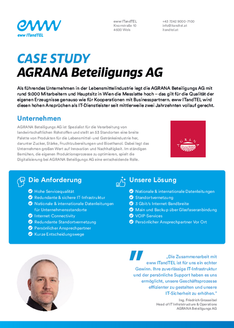 Case Study Agrana Beteiligungs AG