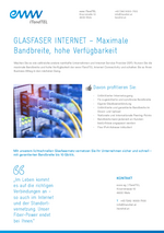 ITandTEL Produktblatt Glasfaser Internet