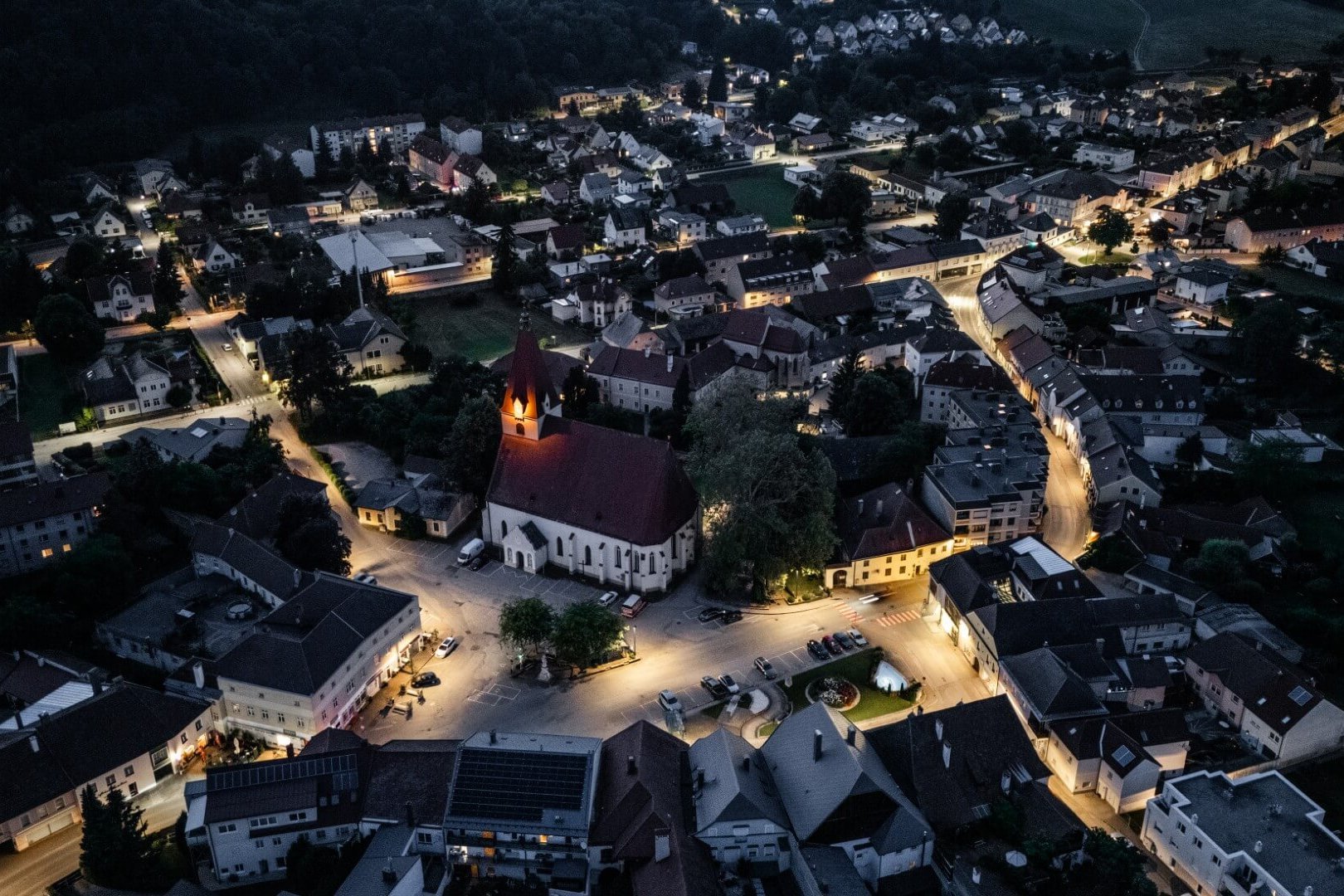 Wilhelmsburg Nacht LED-Beleuchtung