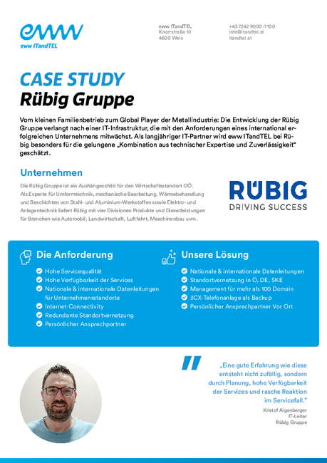 Case Study Rübig Gruppe