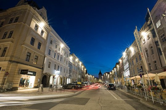 Beleuchtung der Stadt Wels vom österreichischen Kommunaltechnik Anbieter eww