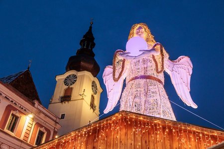 Strahlendes Christkind Weihnachtsbeleuchtung