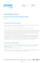Allgemeine Einkaufsbedingungen der eww ag und ihrer Tochtergesellschaften
