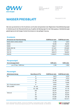 eww Wasser Preisliste 2023