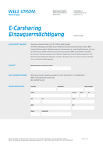 Wels Strom E-Carsharing SEPA Lastschrift
