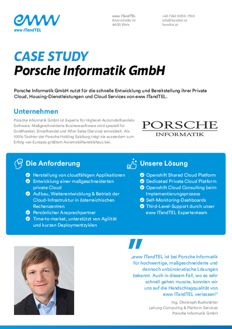 eww ITandTEL Case Study Porsche Informatik GmbH