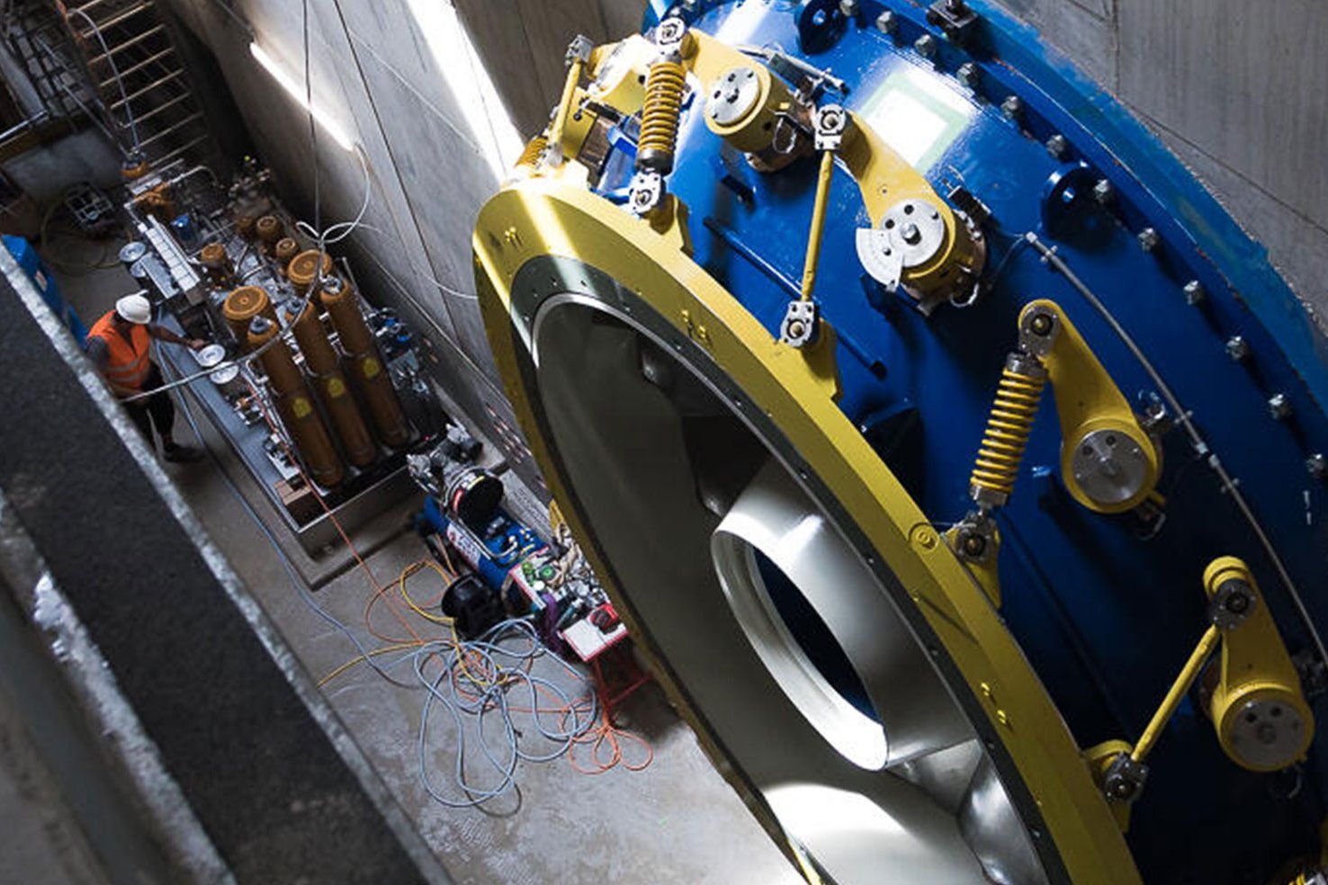 Laufräder Wasserkraftwerk Traunleiten Wels Strom