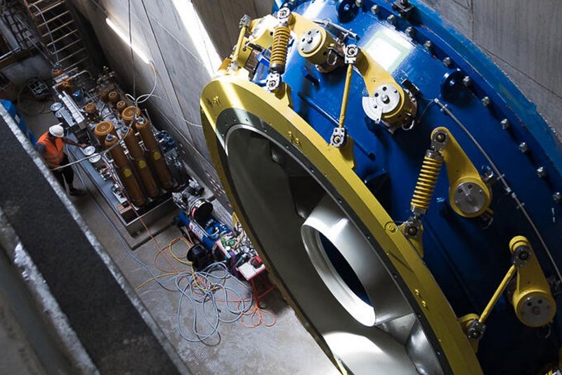 Laufräder Wasserkraftwerk Traunleiten Wels Strom