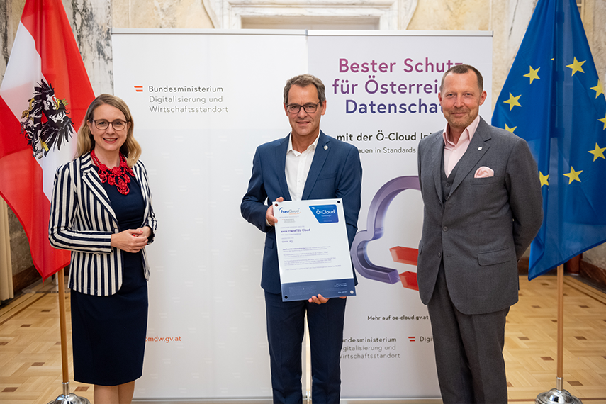 Übergabe Ö-Cloud Gütesiegel eww ITandTEL
