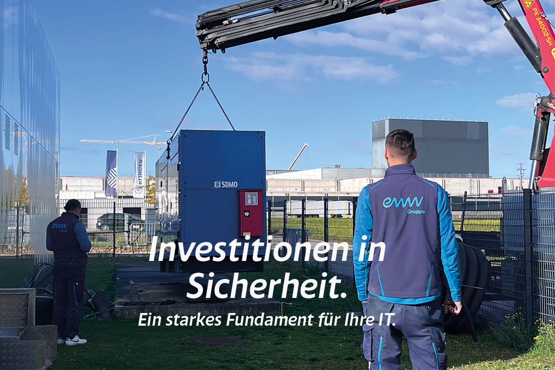 Neues eww ITandTEL Notstromaggregat
