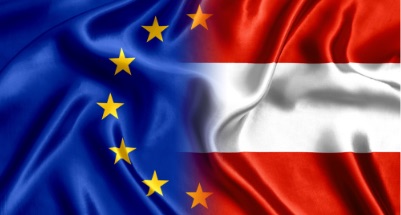 Europäische und österreichische Flagge Europäische und österreichische Flagge